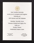 Invitation to Reception for 1985 Summer and Fall Graduates